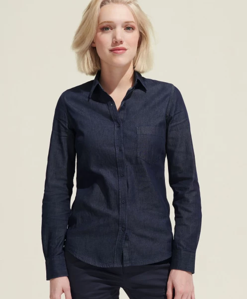 Chemise en denim Sol's BARRY WOMEN personnalisable