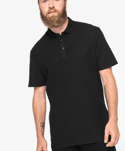 Polo écoresponsable maille gaufrée homme